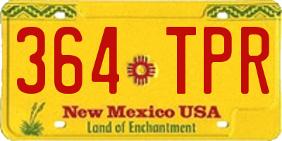 NM license plate 364TPR