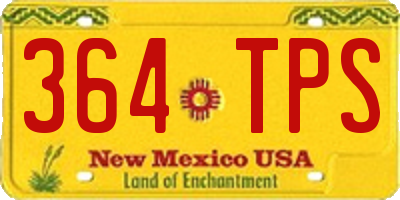 NM license plate 364TPS