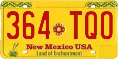 NM license plate 364TQO