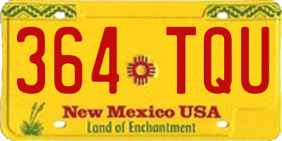 NM license plate 364TQU