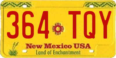 NM license plate 364TQY