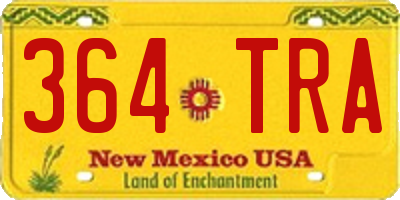 NM license plate 364TRA