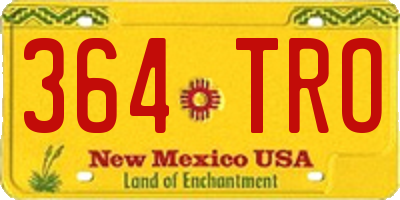NM license plate 364TRO