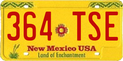 NM license plate 364TSE