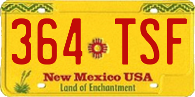 NM license plate 364TSF