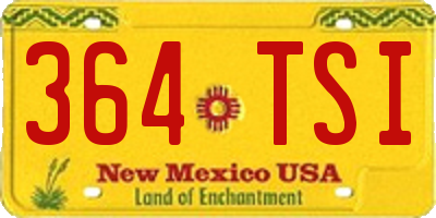 NM license plate 364TSI