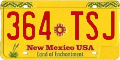 NM license plate 364TSJ