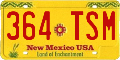 NM license plate 364TSM