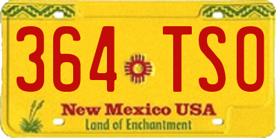 NM license plate 364TSO