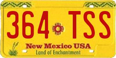 NM license plate 364TSS