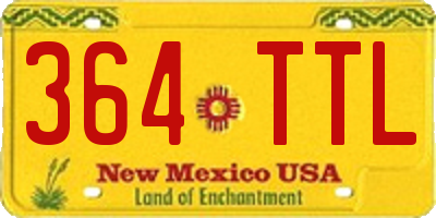 NM license plate 364TTL