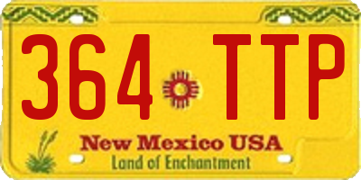 NM license plate 364TTP
