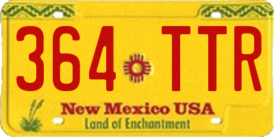 NM license plate 364TTR