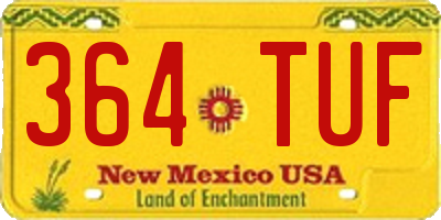 NM license plate 364TUF
