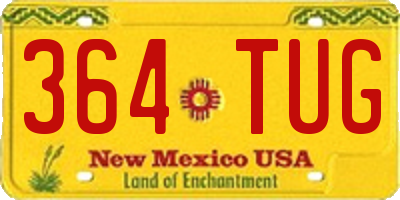 NM license plate 364TUG