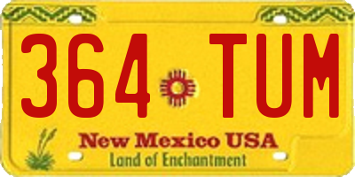 NM license plate 364TUM