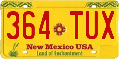 NM license plate 364TUX