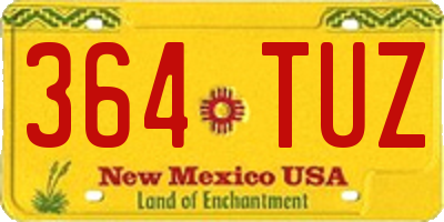 NM license plate 364TUZ