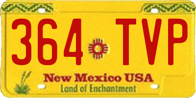 NM license plate 364TVP