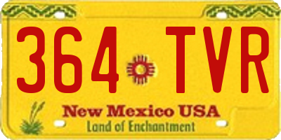 NM license plate 364TVR