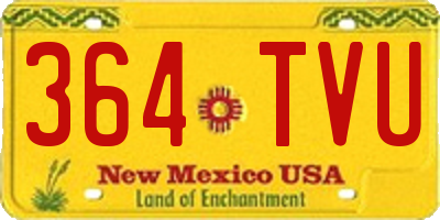 NM license plate 364TVU