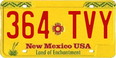 NM license plate 364TVY