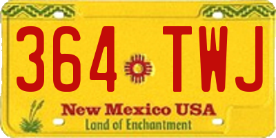 NM license plate 364TWJ