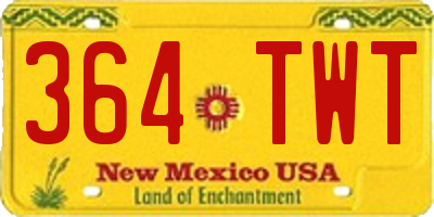 NM license plate 364TWT