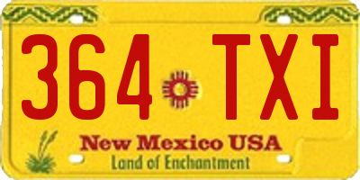 NM license plate 364TXI