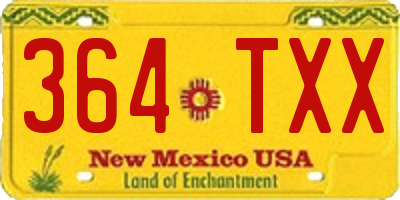 NM license plate 364TXX