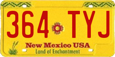 NM license plate 364TYJ