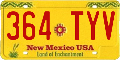 NM license plate 364TYV