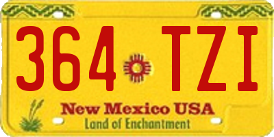 NM license plate 364TZI