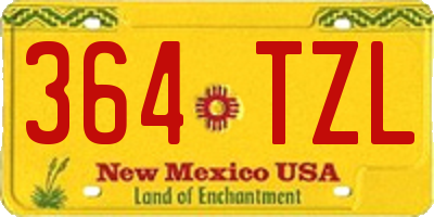 NM license plate 364TZL