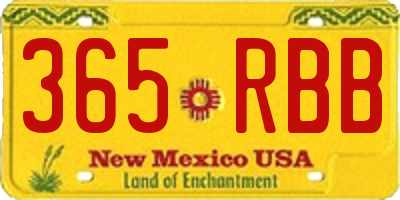 NM license plate 365RBB