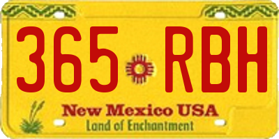 NM license plate 365RBH