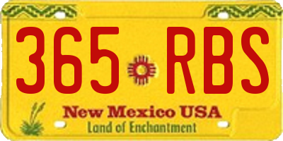 NM license plate 365RBS