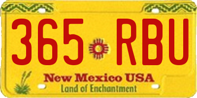 NM license plate 365RBU