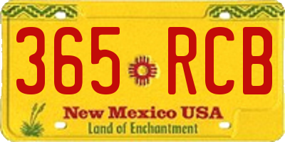 NM license plate 365RCB