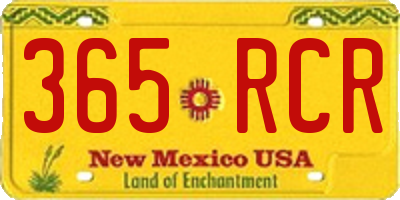 NM license plate 365RCR