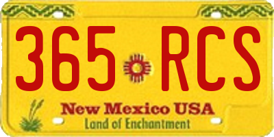NM license plate 365RCS