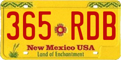 NM license plate 365RDB