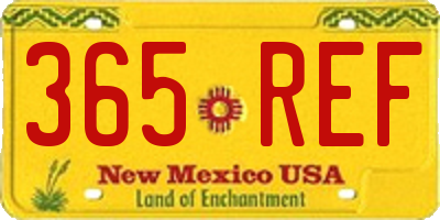 NM license plate 365REF