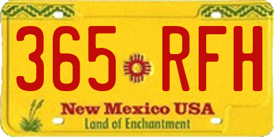 NM license plate 365RFH