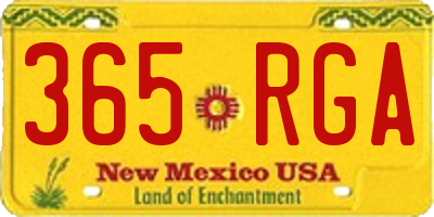 NM license plate 365RGA