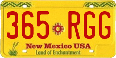 NM license plate 365RGG