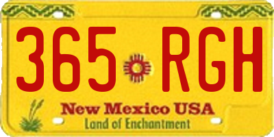 NM license plate 365RGH