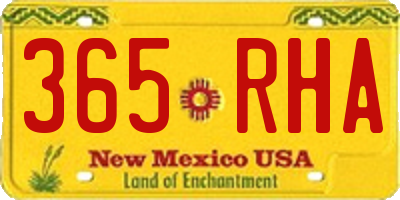 NM license plate 365RHA