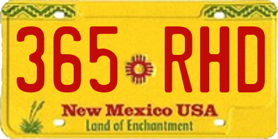 NM license plate 365RHD