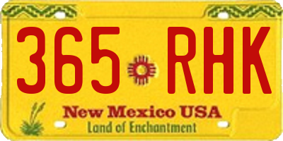 NM license plate 365RHK